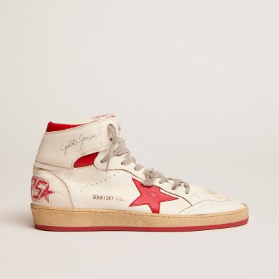 Golden Goose Ball Star LTD In Nappa With Pink Suede Star And Dove-gray Inserts GWF00117.F005856.82657