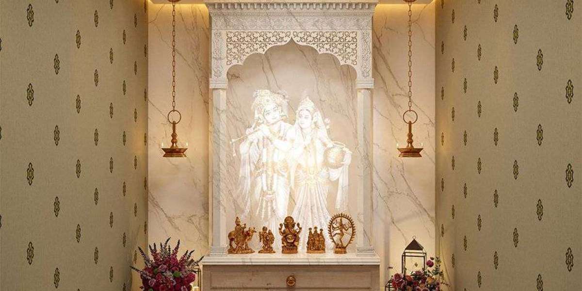 Elegant and Modern Corian Marble Mandir Designs for Your Home