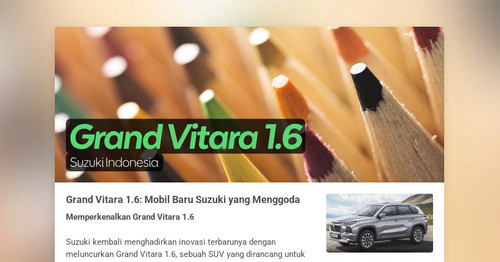 Grand Vitara 1.6 | Smore Newsletters