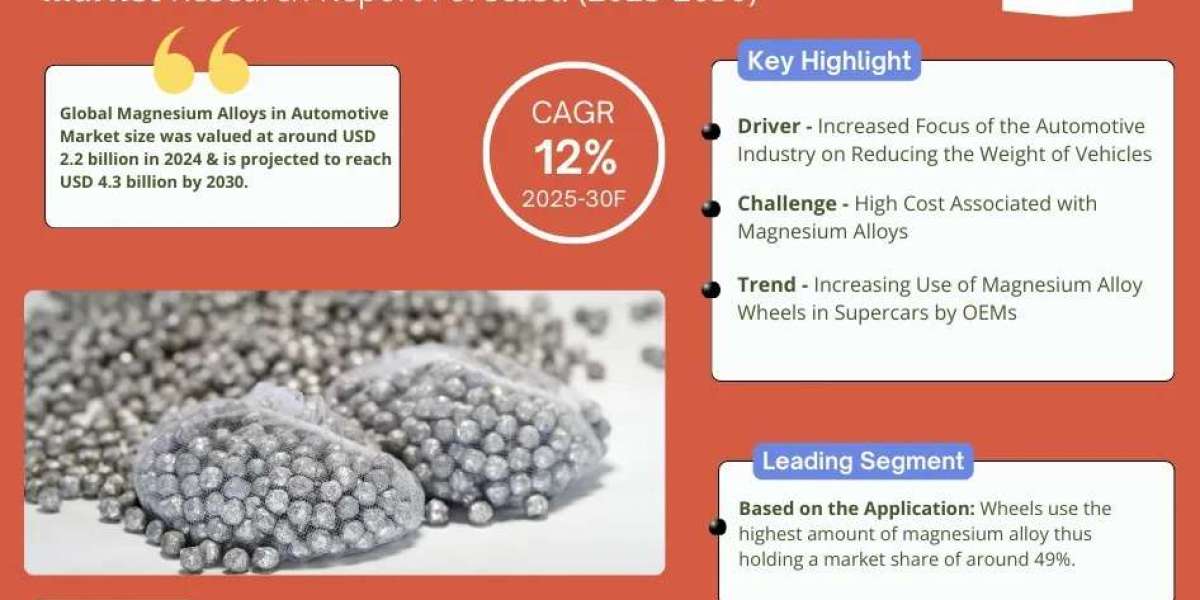 Magnesium Alloys in Automotive Market Growth and Trends Analysis: Size, Share, and CAGR 12% Forecast for 2025-2030